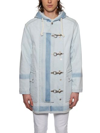 Maison Margiela Mens Doubled Jeans Bomber Jacket - Light Blue Cotton - Size EU 46 (Mens)