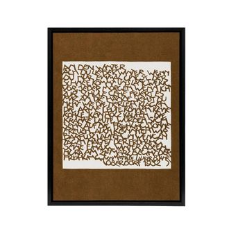 Artery8 Winter Typography Painting Reijer Stolk Framed Canvas Wall Art Print in Brown | Size: W24 x H32