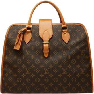 Louis Vuitton Pre-owned Vintage Aktetas - Dames - Vintage Handtas - Bruin - ONE Size - Leer - Vintage