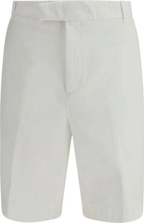 Thom Browne Typewriter Cloth Utility Chino Shorts - Heren - Korte Broeken - Wit - L - Katoen - Korte Broeken