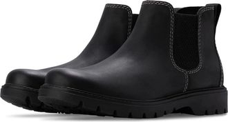 Eastland Mens Eastland Norway Chelsea Black Leather Pull-On Ankle Boots GAL1358