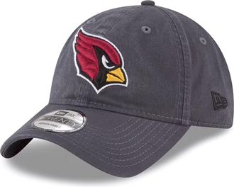 New Era NFL Core Classic 9TWENTY Graphite Adjustable Hat Cap - One Size, Arizona Cardinals, One size