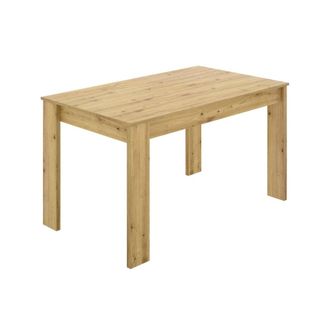 Dmora Mesa fija efecto madera de roble anudada 159x81h77 cm