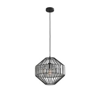 Netlighting OPIUM Wire Frame Pendant Ceiling Light Black 3.5x36.4cm | Size: 3.5x36.4 cm