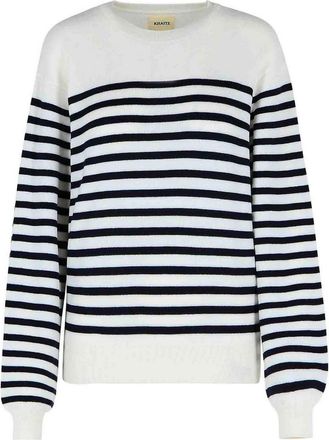 Khaite Viola White Cashmere Blend Sweater