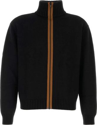 Gimaguas Alonso high-neck cardigan - unisex - Polyester/Wool - L - Black