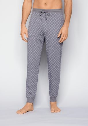 Joop Loungehose JOOP Leisure, Herren, Gr. XXL, N-Gr, cornflower aop lava smoke, Jersey, Obermaterial: 100% Baumwolle, bequem lang, Hosen Loungehose, mit Co