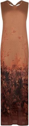 Liu Jo Lange gebreide jurk met print - Dames - Casual kleedjes - Veelkleurig - S - Polyester - Kleedjes