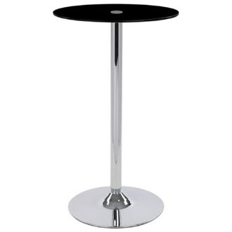 Netfurniture Horizon Poseur Table Round Black Glass