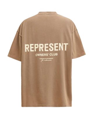 Represent Mens T-Shirt Owners Club Almond Cotton T-Shirts And Polos