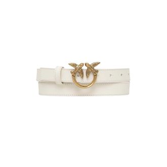 Pinko Pinko - Love Berry H2 Belt - Dames - Accessoires - Wit - Maat: M Leer