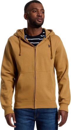 U.S.Polo Association U. S. Polo Assn. Hoodie Mens Collegiate Tan Long Sleeve Full Zip JAX1922