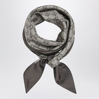 Gucci Foulard a rombo in twill di seta stampata