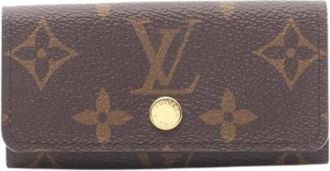 Louis Vuitton Pre-owned Accessories, female, Brown, Size: ONE SIZE Pre-owned Canvas Key Holder