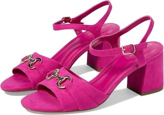 Anne Klein Rem Sandals Womens Fuschia Ankle Strap Block Heel HTAT897