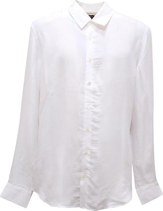 Patrizia Pepe Losse witte viscose Heroes blouse - Heren - Zakelijke Overhemden - Wit - XL - Overhemden