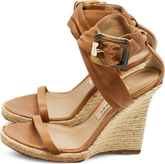 Burberry Espadrilles Catsbrook con zeppa - Marrone
