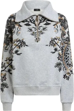 Etro Hoodies & sweatvesten, Dames, Grijs, S, Jersey