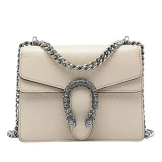 Gucci Pre-owned Dionysus Schoudertas - Dames - Pre-owned - Beige - Maat: ONE Size Zijde