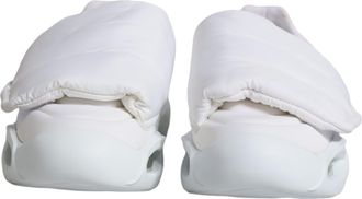 Dolce & Gabbana White Padded Fabric Low Top Sneakers Womens Shoes (Pre-Owned)