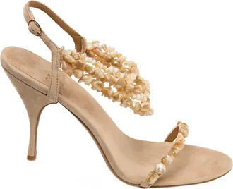 Jeffrey Campbell Volcana Ankle Strap Sandal in Beige Suede Combo at Nordstrom, Size 8.5