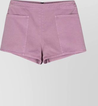 Max Mara thigh-length cotton denim shorts with patch pockets