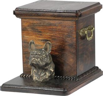 OEM Bulldog Franc&eacute;s - Urna Para Cenizas De Perro Con Estatuilla, Elegante Urna Para Perro, Urna &Uacute;nica Con Busto De Perro De Art-dog