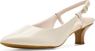 Clarks Kepley Lane High Womens Heels White Leather : 6.5 B - Medium