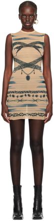Jean Paul Gaultier Beige KNWLS Edition Minidress