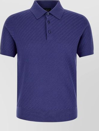 Brioni silk cashmere polo shirt