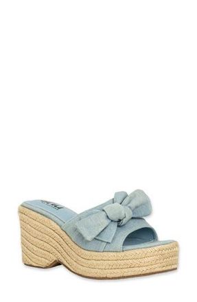 Shushop Ingrid Platform Espadrille Slide Sandal in Light Denim at Nordstrom Rack, Size 7.5
