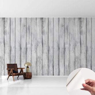 Tulup Fotomurale Adesivo Stickers - Per Camera Da Letto - Per Corridoio - Decorazione Casa Moderna Assi Di Legno 416x254 Cm