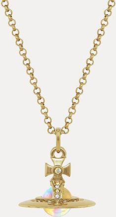 Vivienne Westwood New Tiny Orb Pendant Necklace Gold-crystal-ab-white-crystal-clear-ab-cz Gold-crystal-ab-white-crystal-clear-ab-cz Women