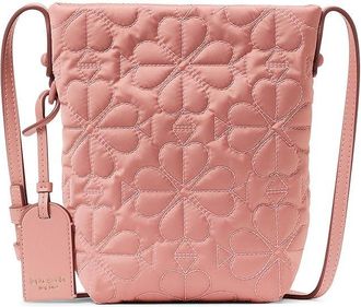 Kate Spade New York Tilly Quilted Small Crossbody Cross Body Womens Handbags Cosmetic Pink, Leather