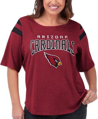 G-III 4Her by Carl Banks Womens G-III 4Her by Carl Banks Cardinal Arizona Cardinals Plus Size Linebacker T-Shirt at Nordstrom, Size 3X