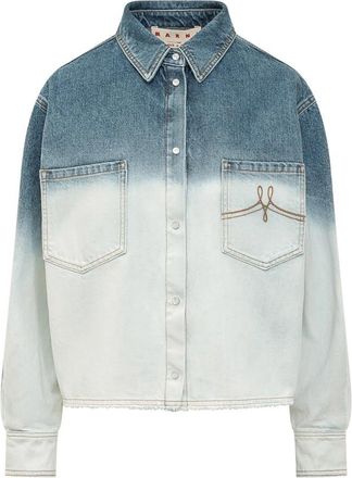 Marni Camicia - Dames - Spijkeroverhemden - Blauw - S - Katoen - Overhemden