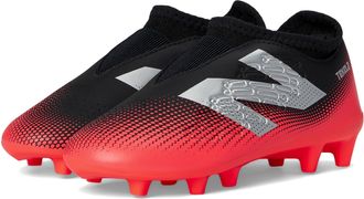 New Balance Tekela Magique Fg V4+ Unisex Childrens Football Boots, Black Red Energetic Silver Metallic, 5 UK