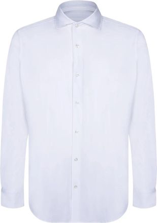 Dell'Oglio Slim Fit overhemd met Franse kraag - Heren - Zakelijke Overhemden - Wit - 3XL - Leer - Overhemden
