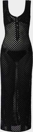 Shoshanna Plage Open-Knit Maxi Dress Coverup