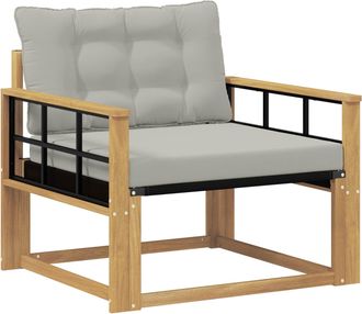 vidaXL Conjunto De Sof&aacute;s De Exterior Blanco Y Gris Claro Vidaxl