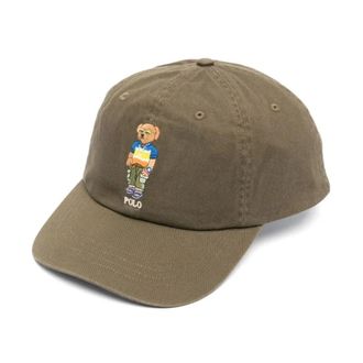 Polo Ralph Lauren Bear Twill Ball Cap - Heren - Petten - Groen - ONE Size - Katoen - Accessoires