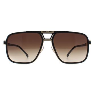 Carrera Aviator Mens Black Gold Brown Gradient 1071/S Metal - One Size