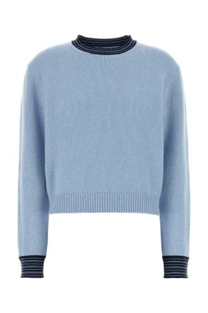 Prada Light Blue Cashmere Blend Sweater