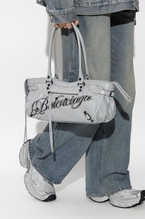 Balenciaga Shoulder Bag Le City, Womens, Grey