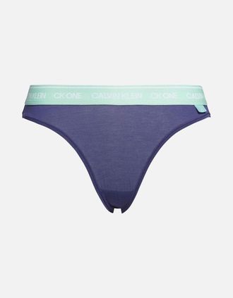 Calvin Klein Womens CK One Limited Edition Bikini Brief, Blue Whale - Navy - Size: 10
