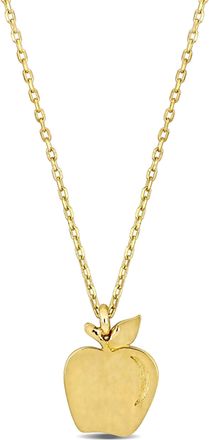 Mimi & Max Apple Pendant with Chain in 14k Yellow Gold - 17 in