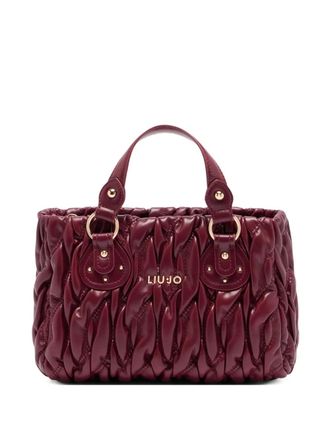 Liu Jo logo-plaque tote bag - women - Polyester/Polyurethane/Polyester - One Size - Red