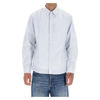 A.P.C. Wit Overhemd Standaard Pasvorm Katoen Piquet - Heren - Casual Overhemden - Wit - XL - Katoen - Overhemden