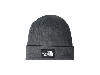 The North Face Dock Worker Recycled Beanie Beanies TNF Dark Grey Heather, Polyester/Elastane