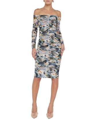 L'agence Lagence Morgana Ruched Off-Shoulder Dress